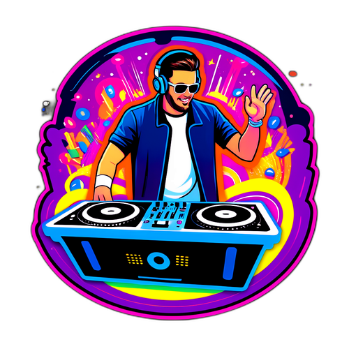 Jay Kelly jako DJ na hudebním festivalu