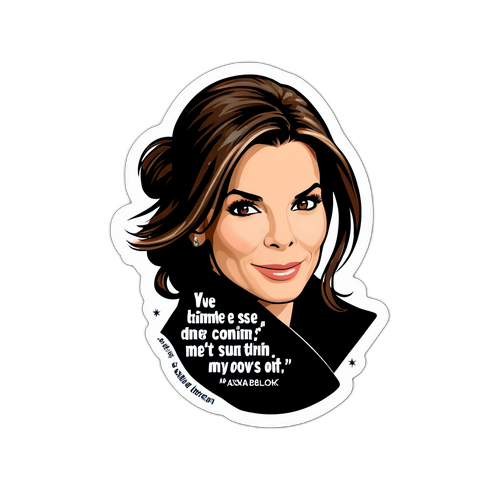 Una pegatina de Sandra Bullock con una famosa cita de una de sus películas