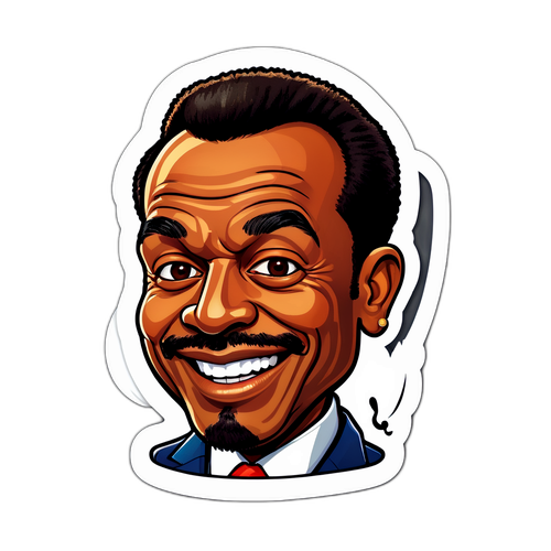 Sticker cu o caricatură amuzantă a lui Maruta