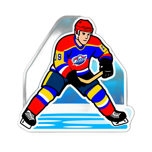 Jäähockeypelaaja Jäällä