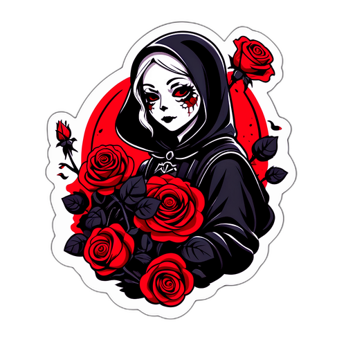 Gül ve Günah Temalı Sticker