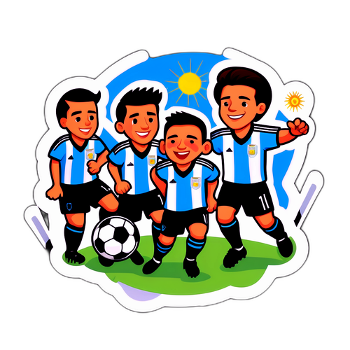 Stiker Ceria Lapangan Sepak Bola