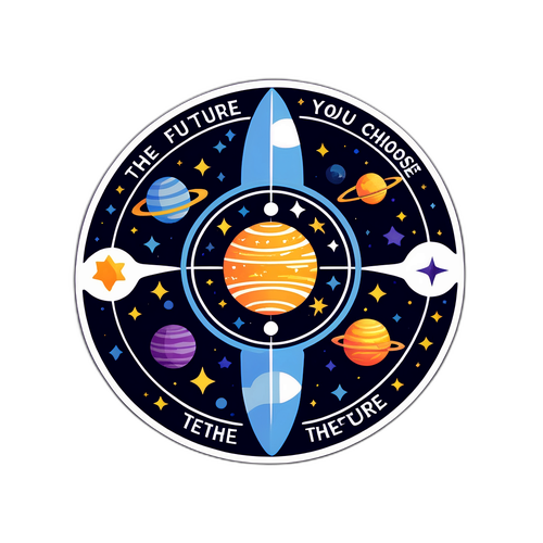 สติกเกอร์ราศีที่ออกแบบด้วยลวดลายดาวเคราะห์