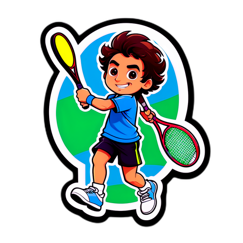 Representación divertida de Fede Coria en tenis