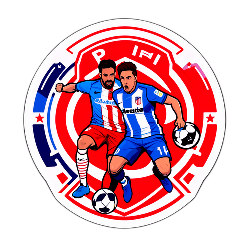 Ubunifu wa Sticker wa Mchezo wa Deportivo vs Atlético Madrid