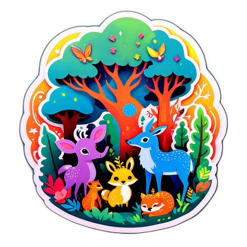 Naklejka Ellie Kam z zaczarowanym leśnym krajobrazem