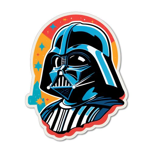 Retro Darth Vader Klistermærke