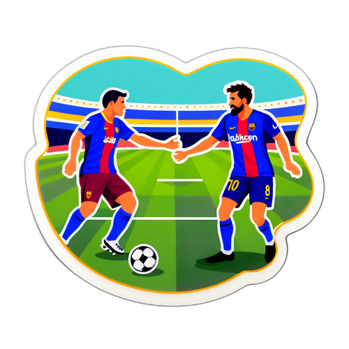 Ilustrace zahájení zápasu mezi Levante a Barcelonou