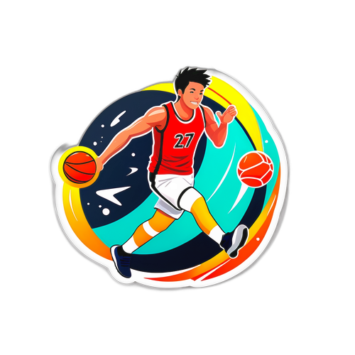 Thiết kế sticker thể thao với hình ảnh năng động