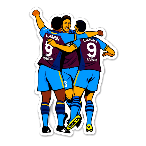 Adesivo Colorido do Jogo Boca Juniors vs. Lanús