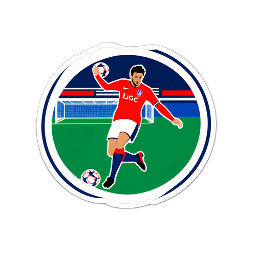 Sticker mô phỏng trận đấu bóng đá giữa Losc và Lyon