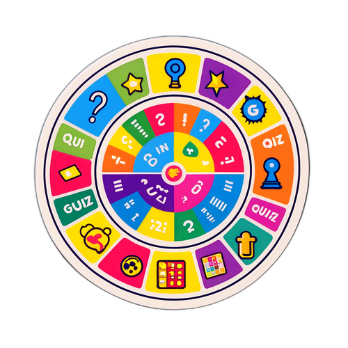 Bunte Quizspiel-Platte