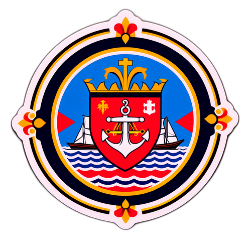 Stiker Geometris Emblem Genoa
