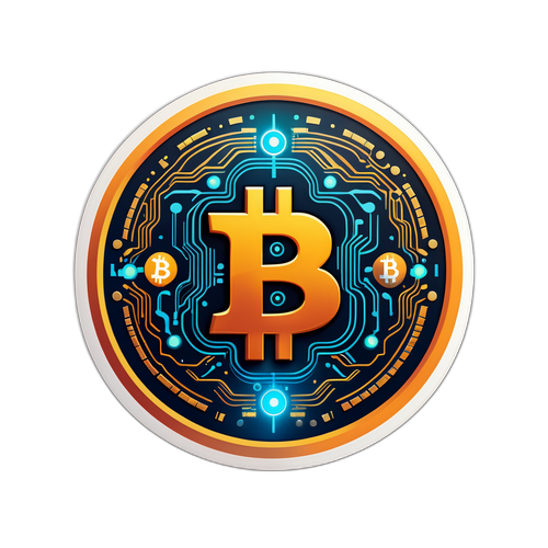 Logo Bitcoin Futuristico