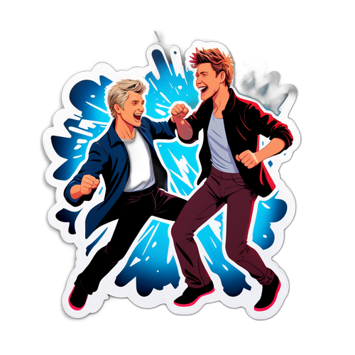 Morten og Michael danser i en vild kamp