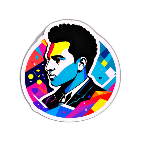 Sticker mit Austin Majors' Silhouette