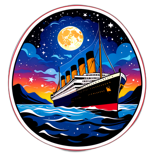 Titanic under den stjerneklare nattehimmel