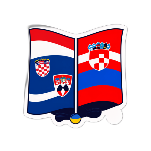 Horvát és Feröeri zászlók kombinációja