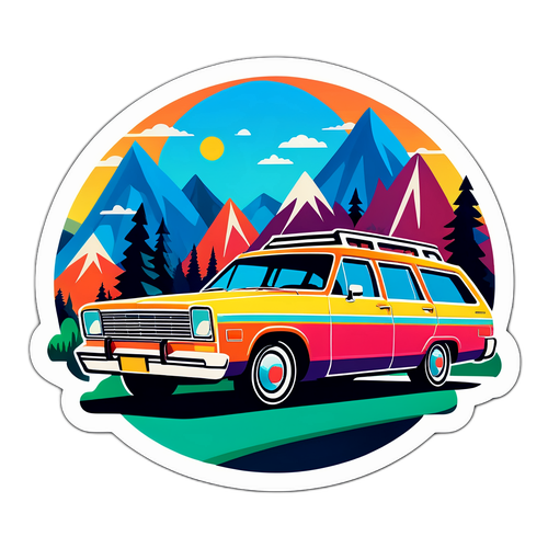 カラフルなステーションワゴン