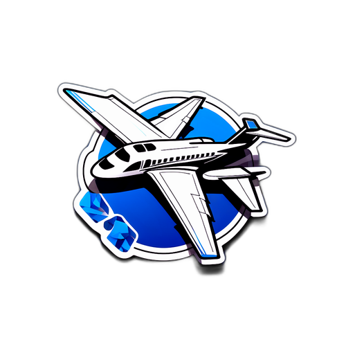 Дизайн наклейки в стиле контура самолета S7