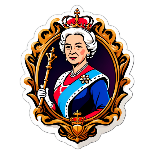 Eleganter Aufkleber der Majestät von Königin Elisabeth