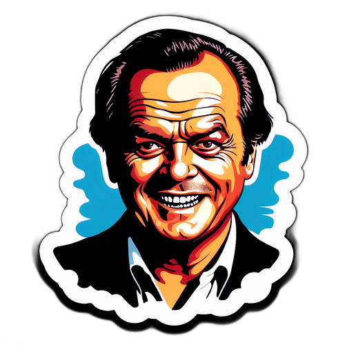 Retro-sticker med Jack Nicholson