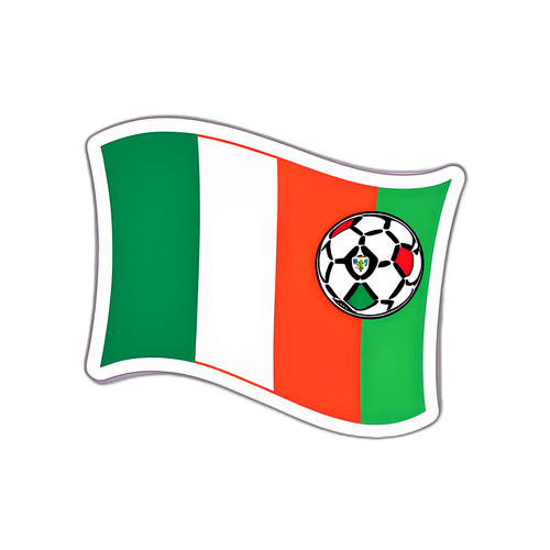 Vereinigte Fußballflaggen: Irland und Portugal