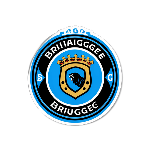 Sticker Dinamik Menyatukan Logo Sporting dan Club Brugge