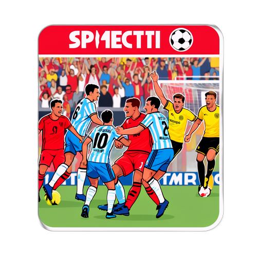 Sticker cu scorul final al meciului Argeș Pitești - Rapid București