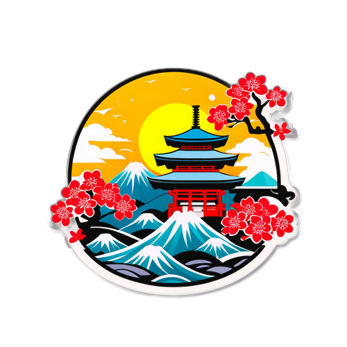 日本の伝統文化をテーマにしたステッカー