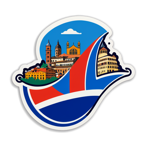 Adesivo Colorato del Logo della Sampdoria