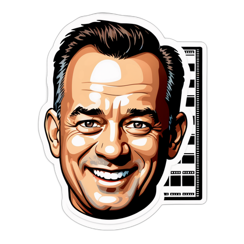 Tom Hanks Smilende Sticker