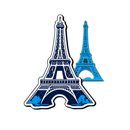 O Impacto Surpreendente do Futebol: Torre Eiffel e os Logos de Marseille e Auxerre em uma Arte Única!