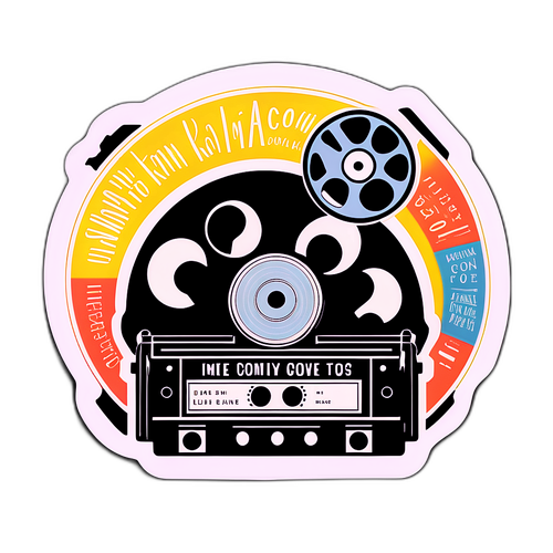 Stiker Filem Retro dengan Petikan Ikonik Diane Keaton