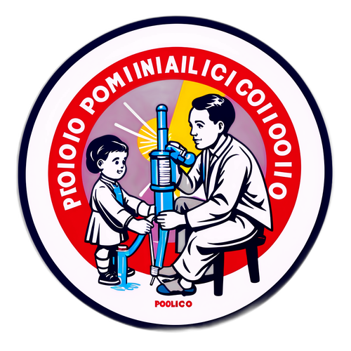 Edukacyjna naklejka o polio