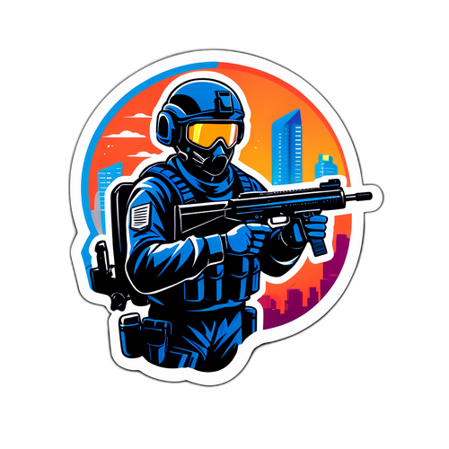 Adesivo SWAT: Agente em Ação