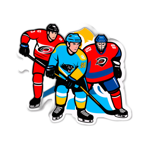 Sporty Panthers vs Hurricanes Hockey Sticker