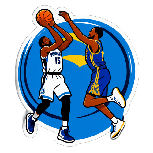 Stiker Tema Bola Keranjang: Dunk Timberwolves