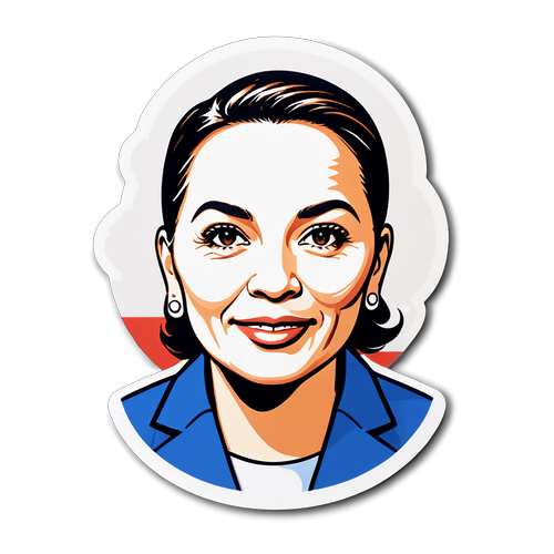 Create a political-themed sticker for 'Dag-Inge Ulstein', integrating the KrF logo with a backdrop of activism and community.