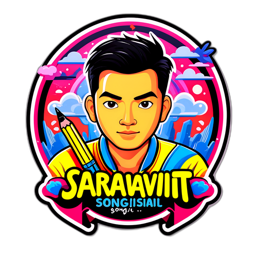 สติ๊กเกอร์ของ Sarawut Songsivilai ในสไตล์ศิลปะร่วมสมัย
