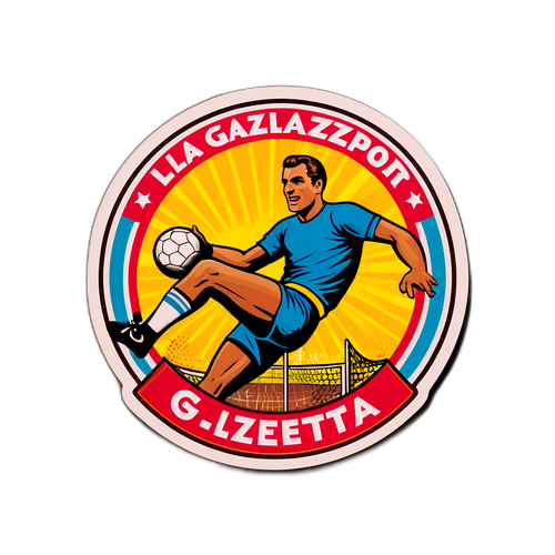 Adesivo retro sportivo 'La Gazzetta dello Sport'