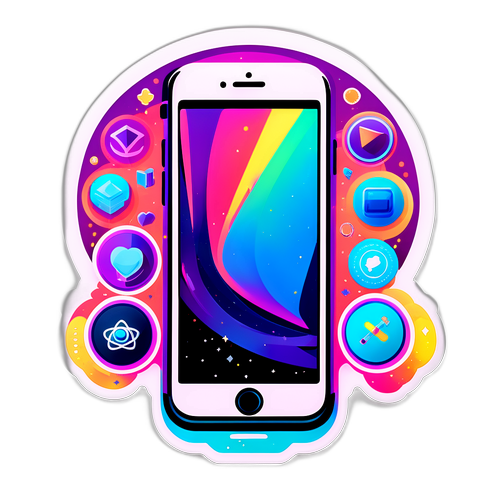 iPhone 17 Omgivet med Futuristiske Elementer