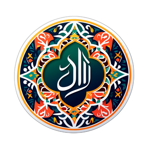 Autocollant 'نية الصيام' en calligraphie arabe