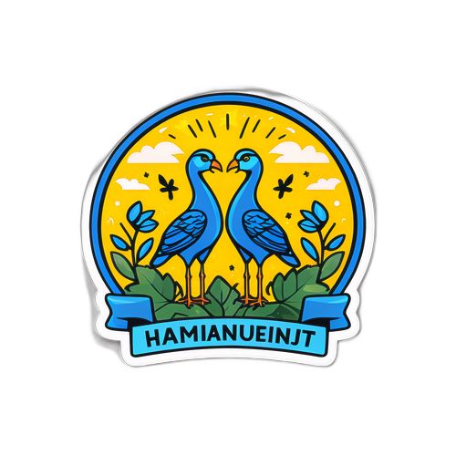 Sticker ontwerp geïnspireerd door de natuur van Hainaut