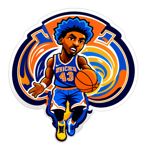 Abstract na Sticker para sa Laban ng Knicks at Pacers