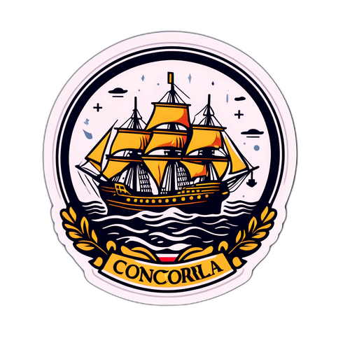 Le Sticker Illustrant la Tragédie du Concordia