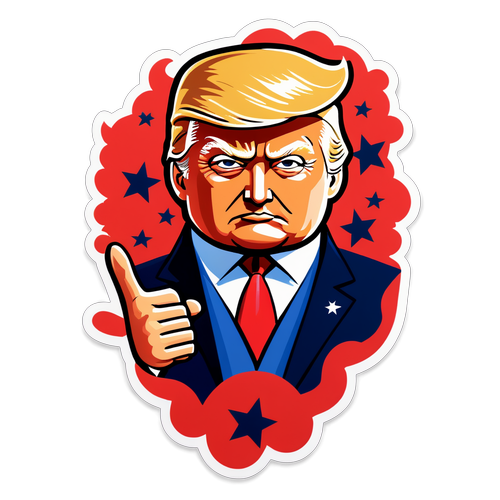 Bold Trump Ledersticker