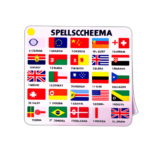 Lekfull kalender-sticker för EM Spelschema
