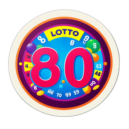 Masiglang Sticker ng Lottery Ticket
