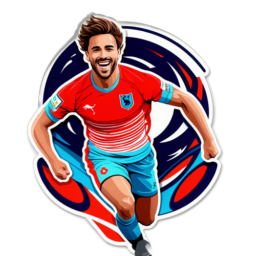 Vrolijke Jonas DeCleer in Actie Sticker
